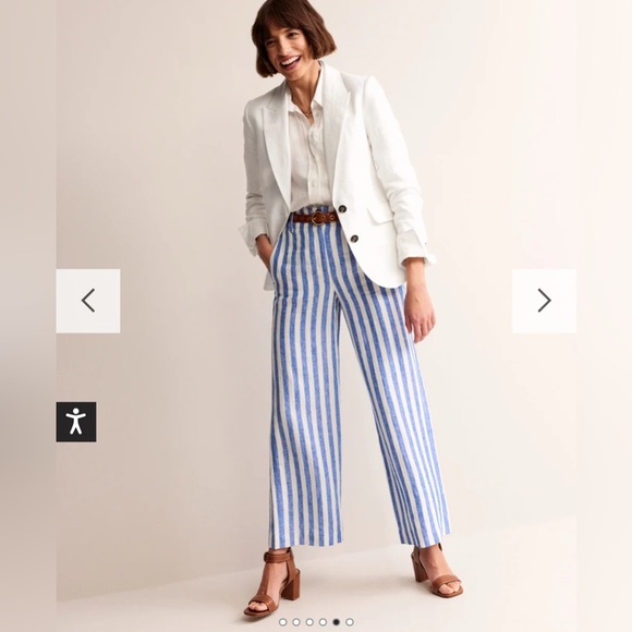 Boden Marylebone Tailored Linen Blazer White - Picture 1 of 12